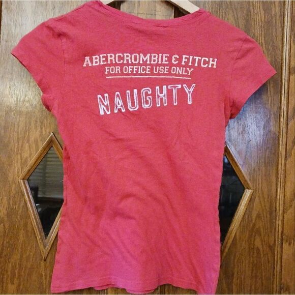 ABERCROMBIE VINTAGE RARE Cotton Shrunken Baby Tee Mistletoe Magnet - Picture 4 of 7